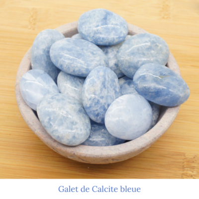 Galet de Calcite bleue